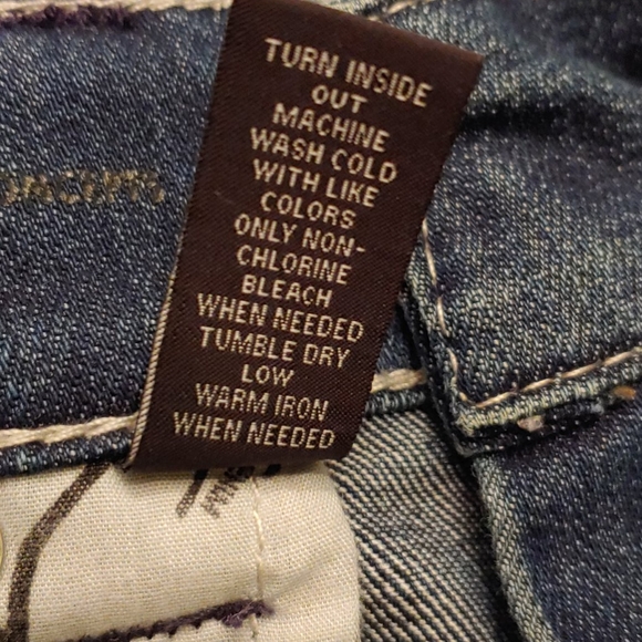 INC Denim Jeans with Rhinestone Trim Boot Leg Regular fit Size 8 - Picture 13 of 13